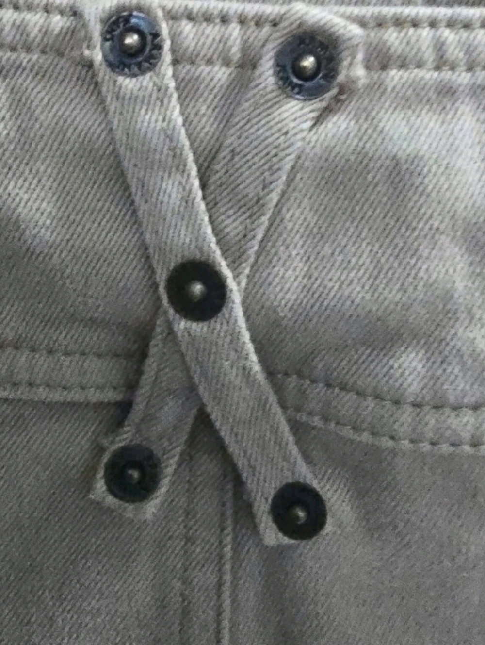 Armani Jeans Khaki Denim Mini‎ Skirt Comfort Fit Size 8 - Picture 6 of 13